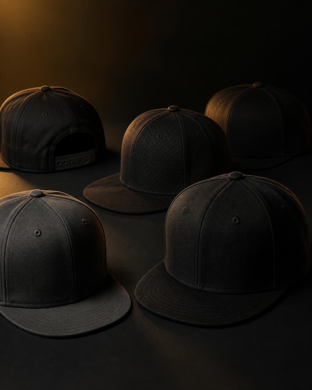 Varias gorras de béisbol de diferentes marcas y estilos.